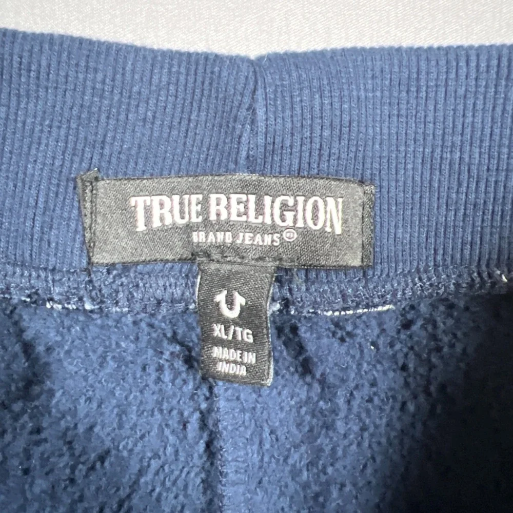 True Religion‎ Jogger Pants Mens XL Navy Cotton Athletic Gym Workout Drawstring